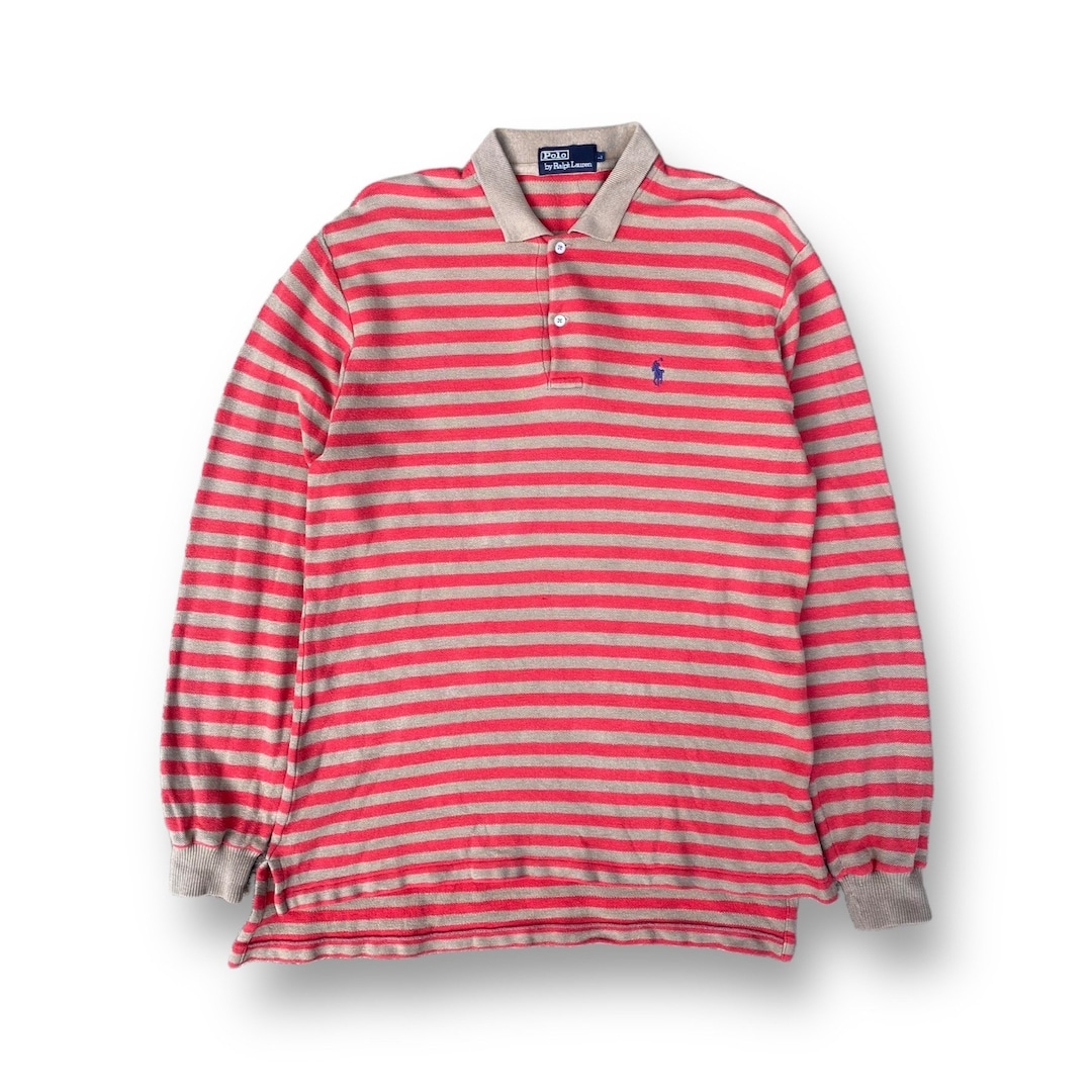 Vintage 90s Polo Ralph Lauren Striped Longsleeve Shirt Large Small