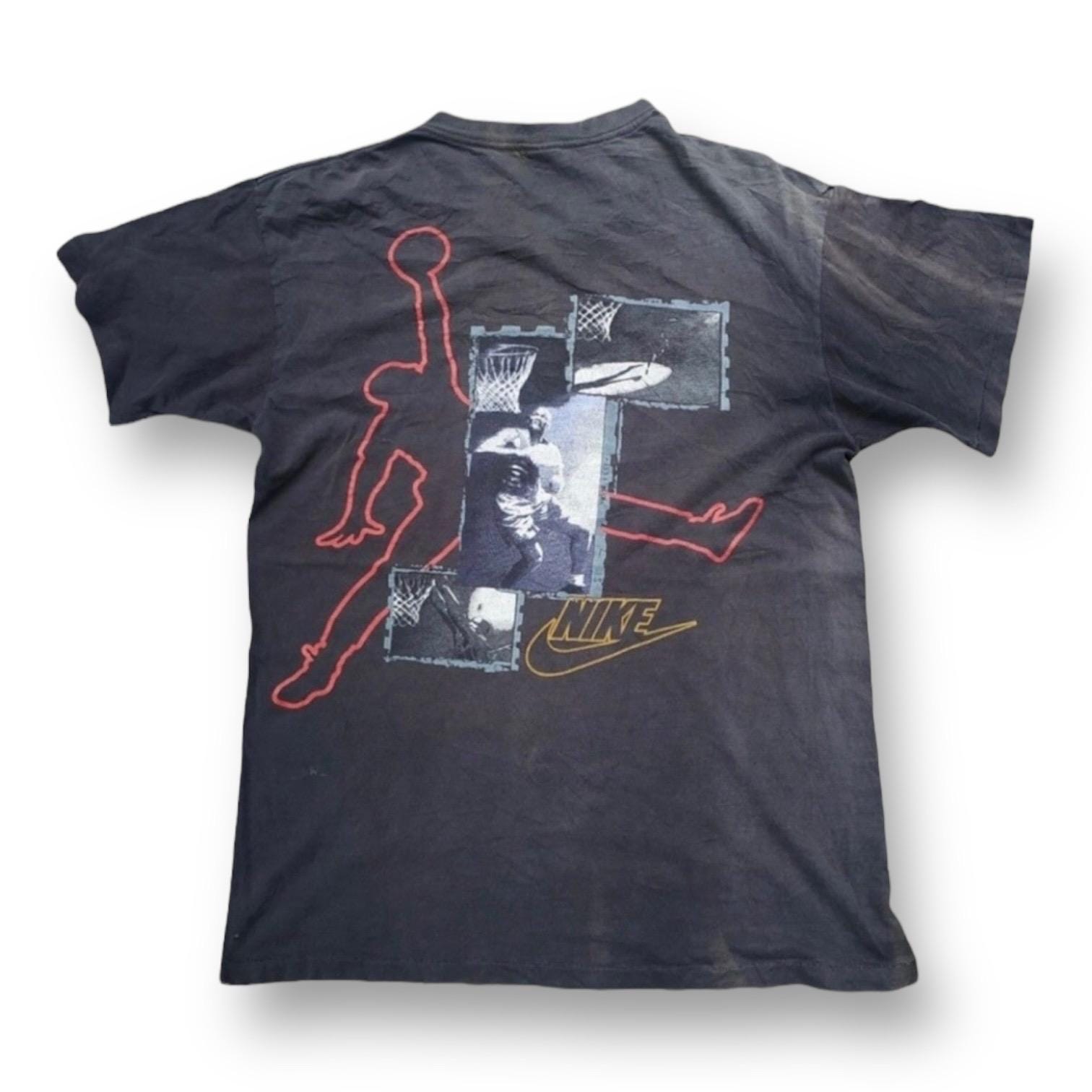Vintage Nike Jordan Shirt Large Back Hit Photoprint Michael Jordan