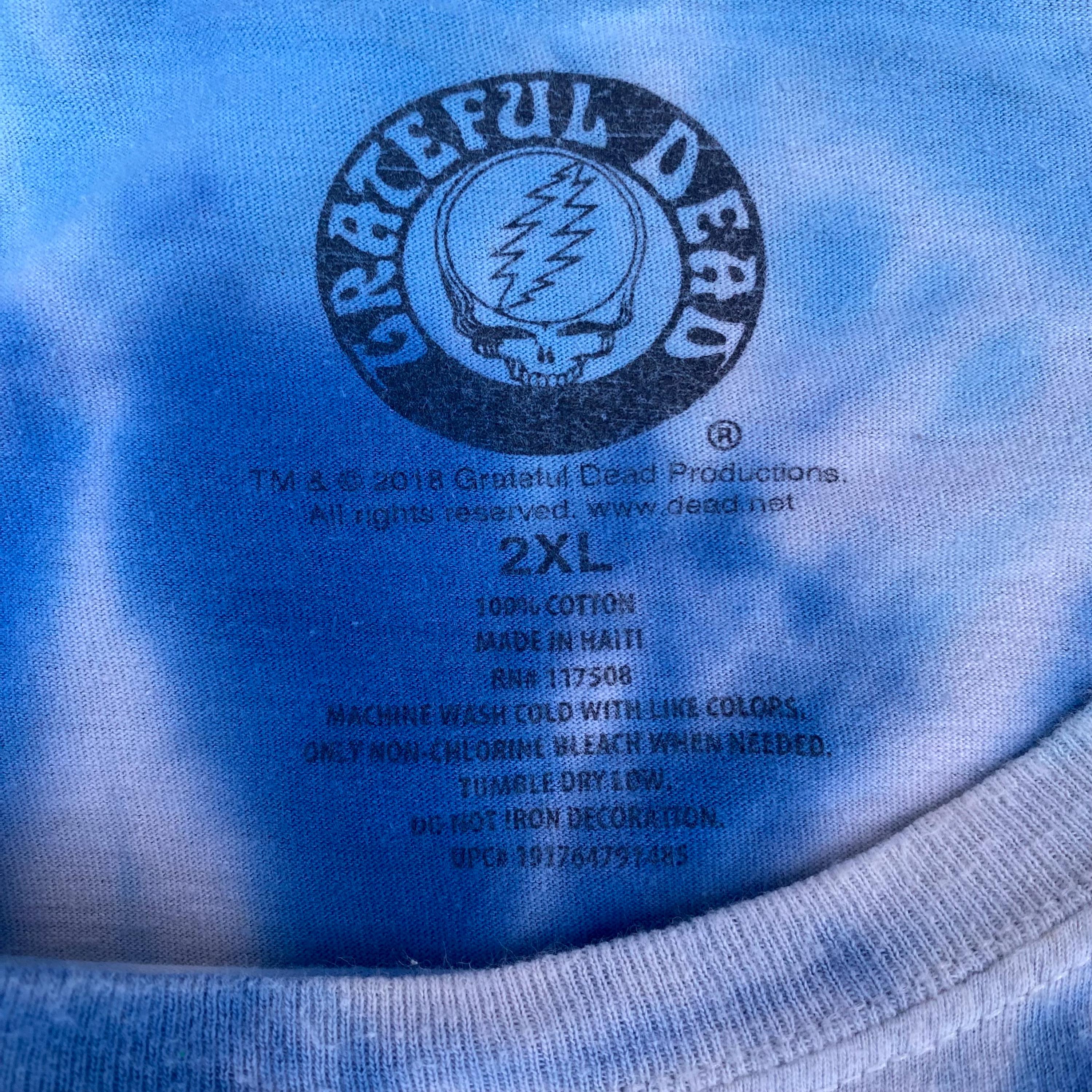 Vintage Y2K Grateful Dead Space Skull Tie Dye Shirt American Rock 