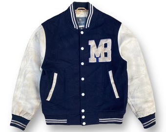 Vintage 90s Varsity Jacket Scene Club American Flavor Heavy Wool