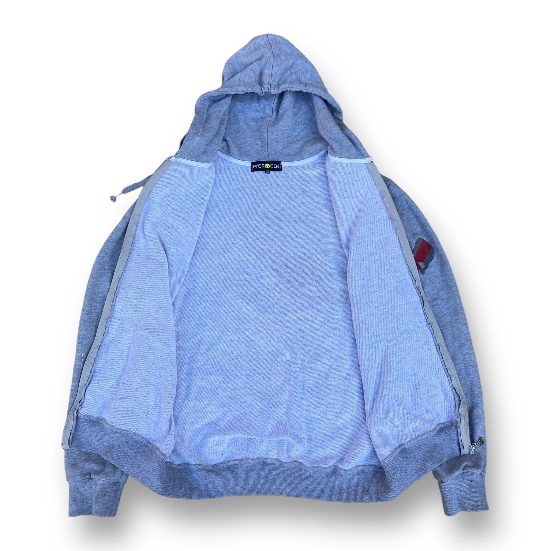 Vintage Y2K Hydrogen Italy Hoodies Sweatshirt Double Extra Large 
