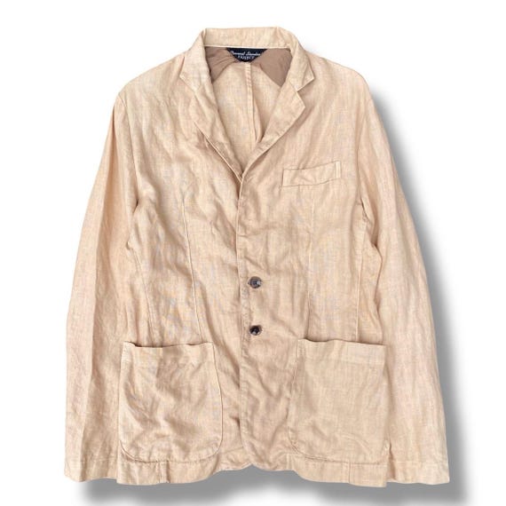 Vintage 90s Journal Standard Works Trisect Linen Blazer Jacket