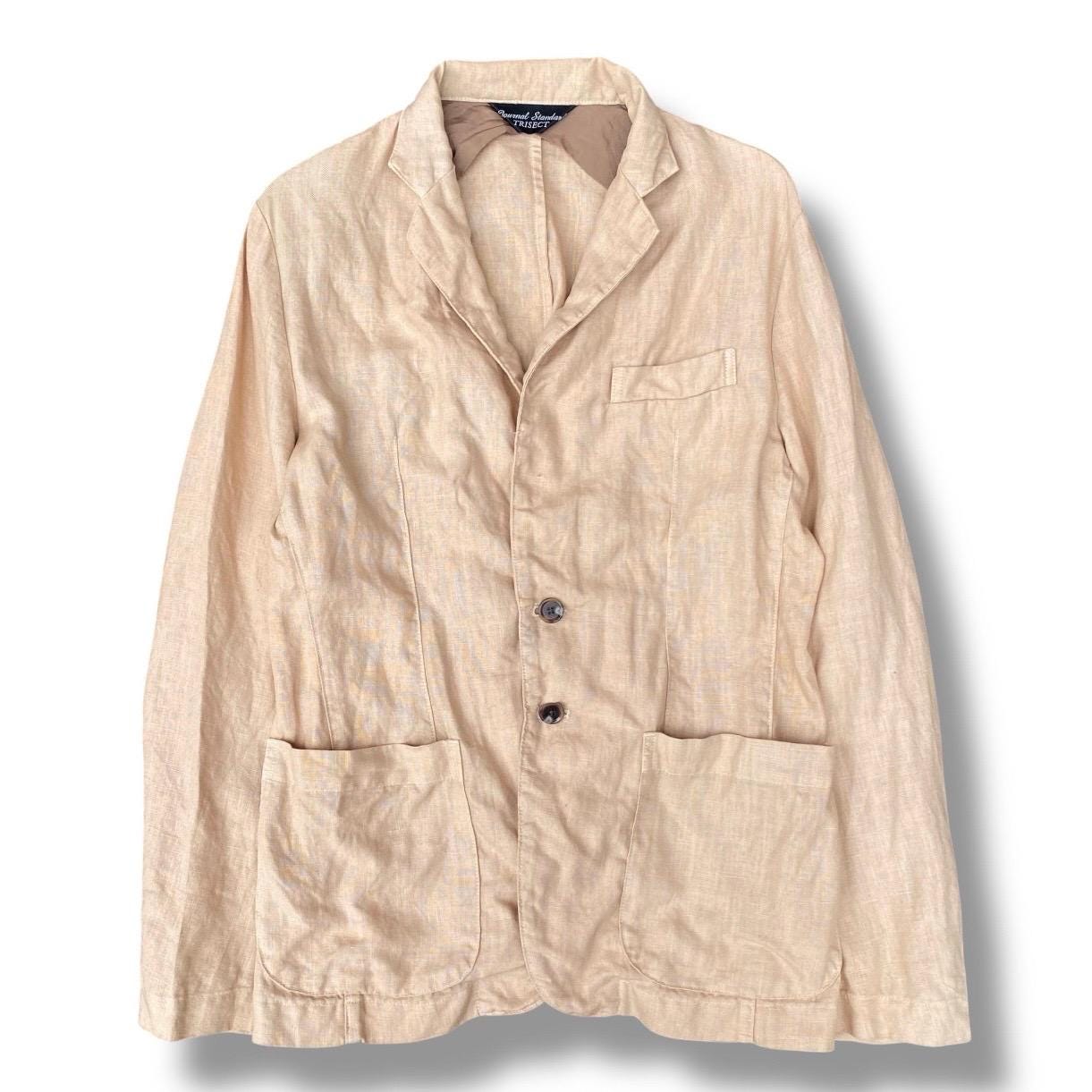 Vintage 90s Journal Standard Works Trisect Linen Blazer Jacket