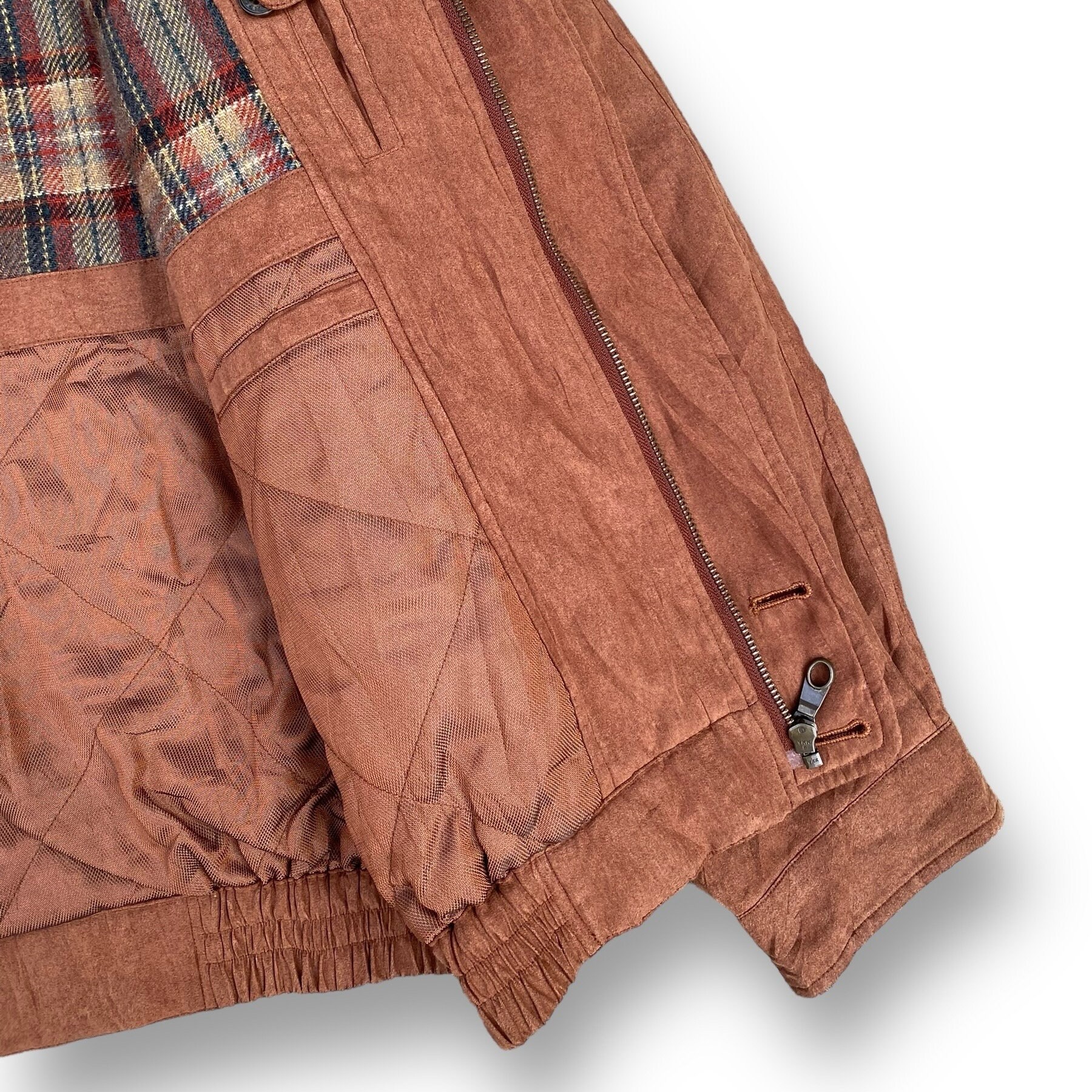 Vintage 90s Playboy Sport Bomber Jacket Extra Large Full Zip Brown