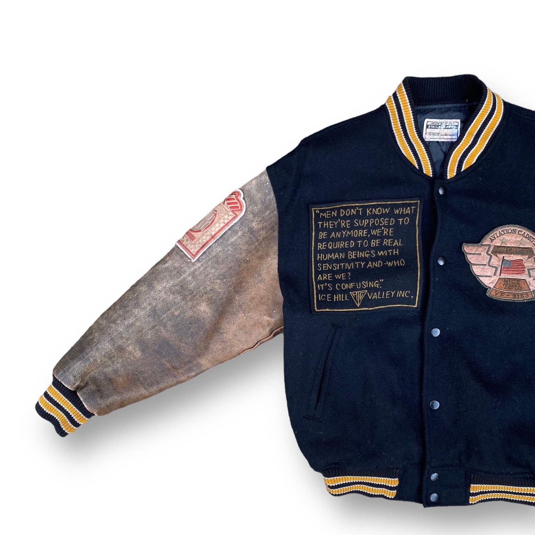 Vintage 90s the British Confession Varsity Jacket Large