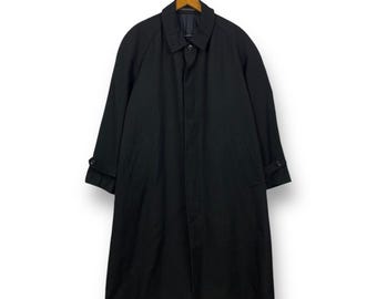 Vintage 90s Comme Des Garçons Homme Trench Coat Double Breast Wool HC-08002M Made in Japan AD 1991 Size M