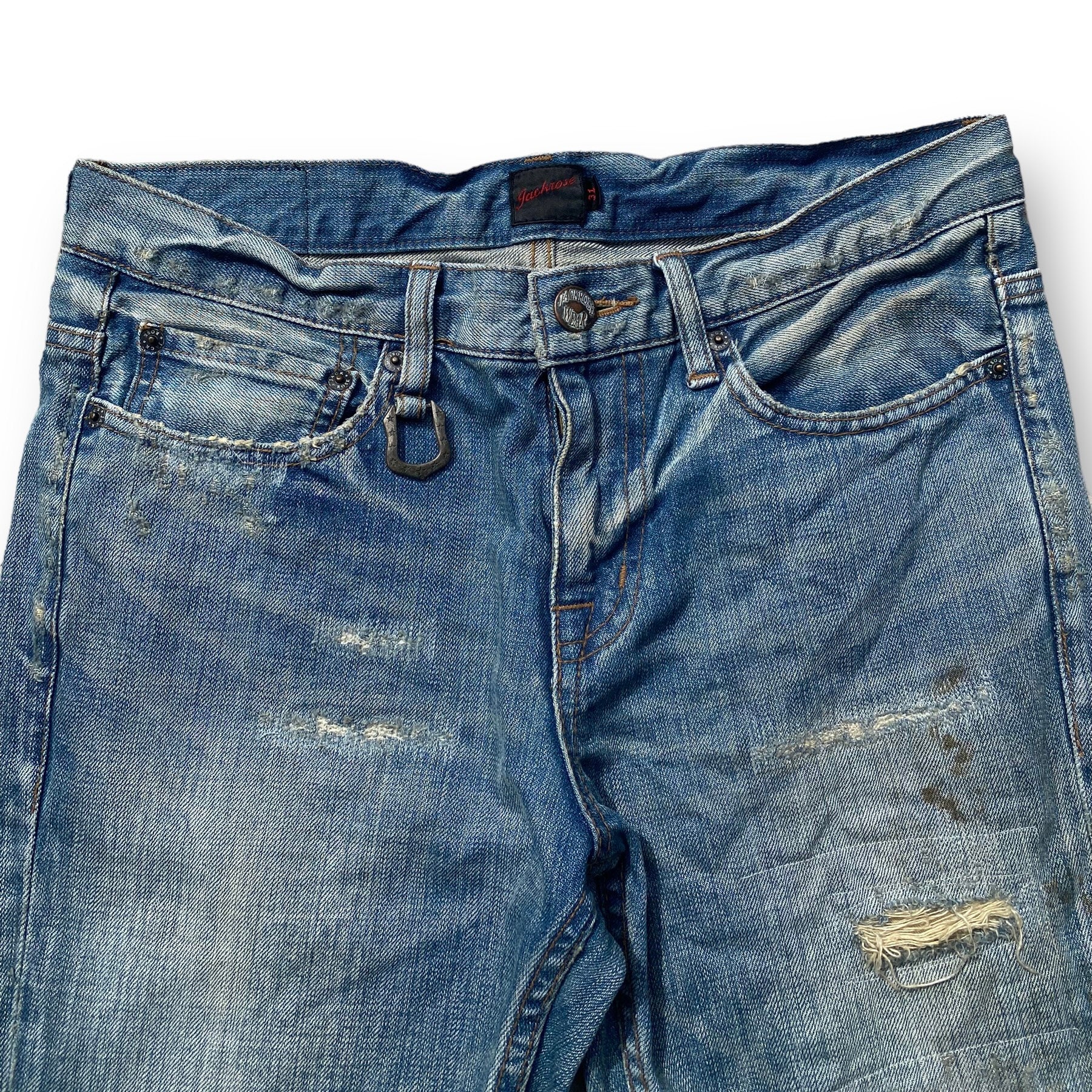 Vintage Y2K Jack Rose Distressed Blue Denim Jeans Made in Japan