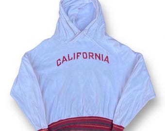 Vintage 90s 45 rpm Studio California Spell Out Hoodies Sweatshirt Pullover Made in Japan Over Size L
