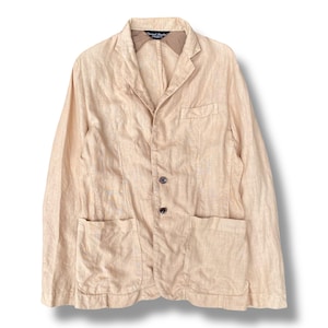 Vintage 90s Journal Standard Works Trisect Linen Blazer Jacket Minimalist Style Fashion Made in Japan Size M