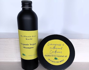 Lemongrass & Cedarwood Shampoo And Conditioner Vegan Friendly / SLS Free / Plastic Free / Palm Oil Free