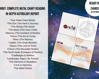 ORBIT: Complete Natal Chart Reading | In-Depth Astrology Report | Psychological Birth Chart Analysis (40+ Pages)