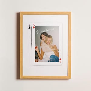 Impressão de carta de baralho personalizada, arte de parede da moda, presente de dia dos namorados para ela, ideia de presente de impressão de foto personalizada, presente de casal com impressão da moda