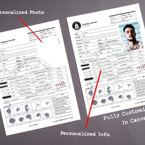 Antecedentes penales imprimibles, cartel de desaparecidos, archivo de pruebas, plantilla de informe de autopsia para diseño de archivo penal personalizado DIY con temática CSI