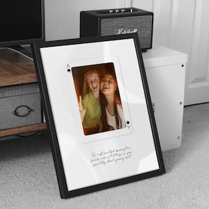 Aangepaste speelkaart print trendy muurkunst liefhebbers cadeau voor haar aangepaste foto print cadeau-idee trendy print beste vrienden cadeau Gepersonaliseerd
