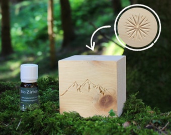 The Alpine pine cube set with drip structure and organic pine oil (10ml)