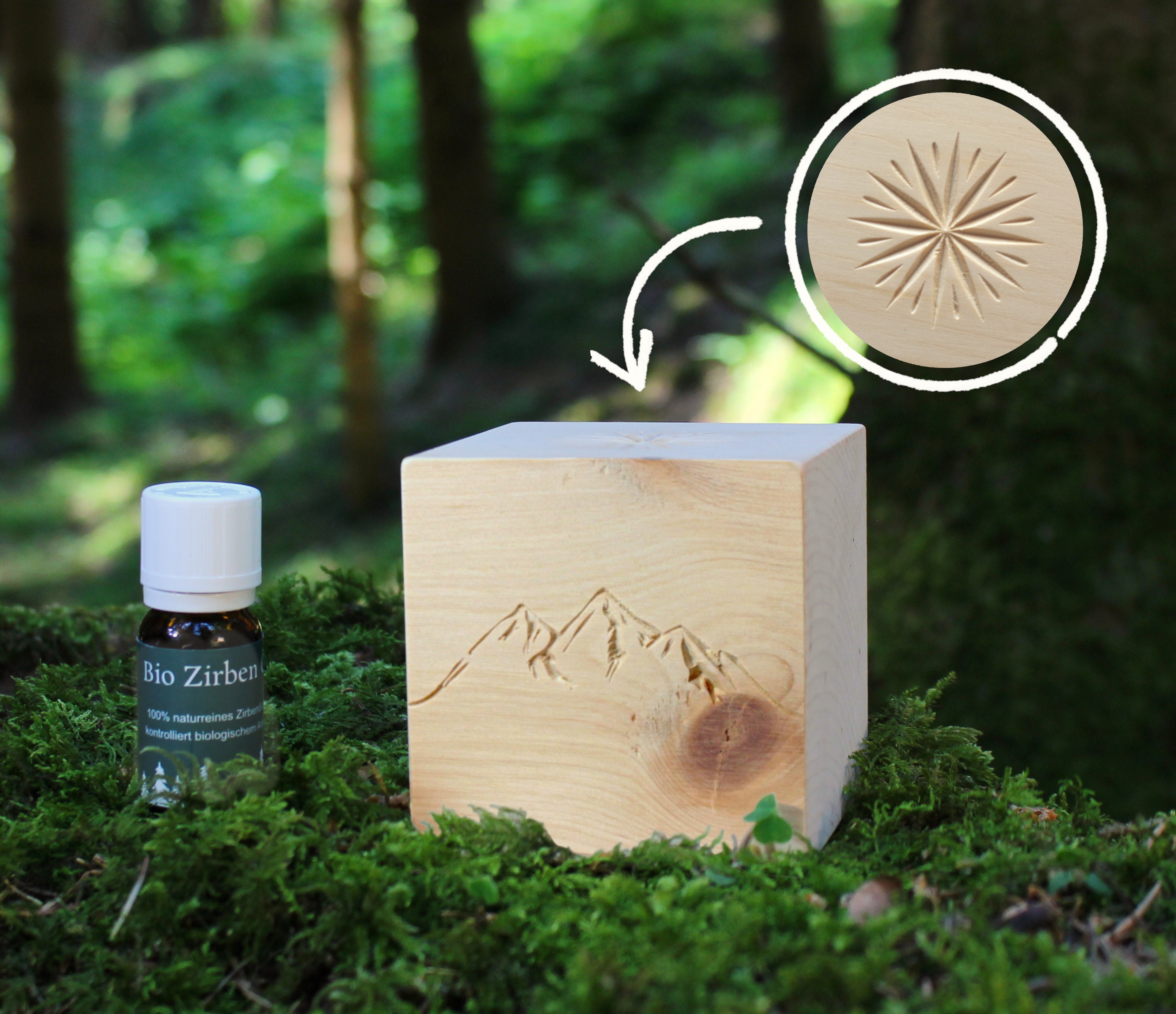 The Alpine Swiss Pine Cube Set With Drip Structure & Organic Oil | 10Ml