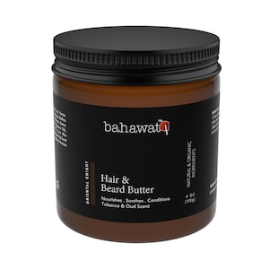 Tobacco Oud Hair & Beard Butter 4 oz - &quot;ORIENTAL KNIGHT&quot;