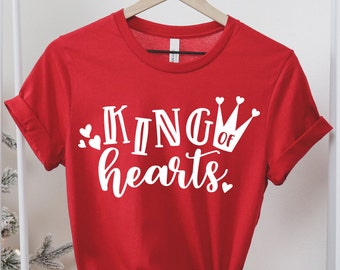 Valentine's Shirt, King of Heart Shirt, Valentine's Day Shirt, King Heart, Valentine's Day Shirt for Women,  Couple Cute Shirt, Lovers Gift