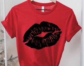 Lips Kiss Valentines Day Shirt, Lipstick Kiss Shirt, Valentines Day Shirt, Kisses Women Shirt, Kiss Shirt, Valentines Gifts