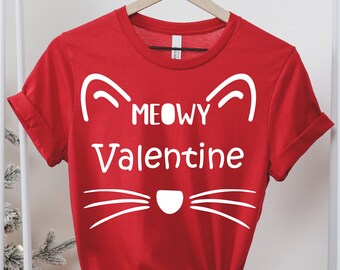 Valentines Day Shirt for Cat Lover, Meowy Valentine Shirt , Cat Lover Gifts, Cat Valentine Shirt, Valentine Shirt for couples, Cute Cat Tee