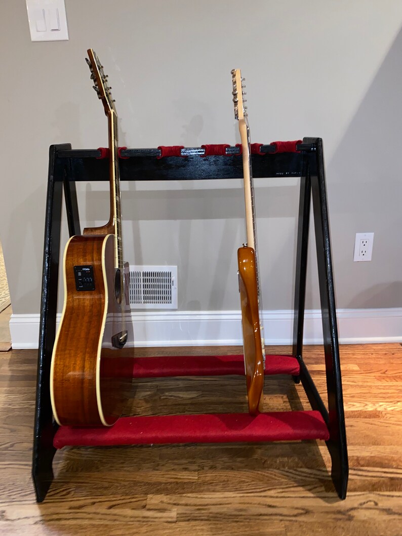 Customizable Wood Guitar RackUp to 15 Material and Stain Etsy