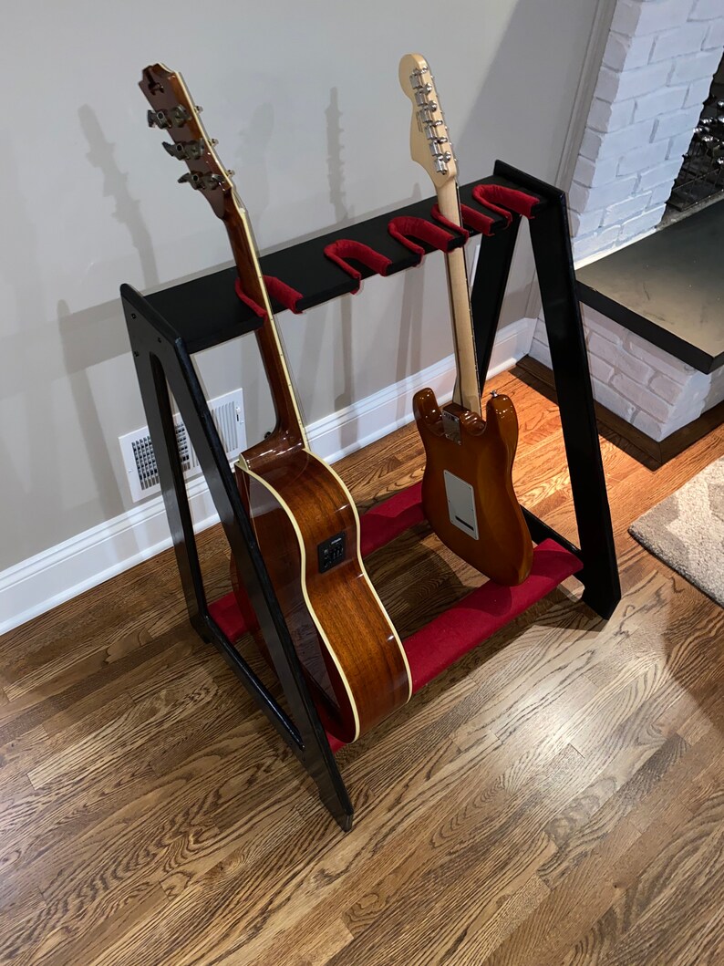 Custom Built Wood Guitar Racks Etsy