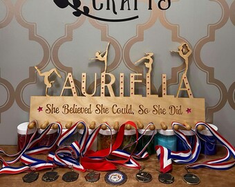 Wood Medal and Awards Organizer to hang on wall