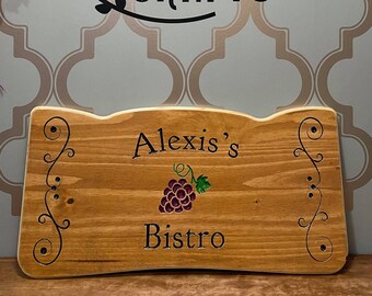 Custom Wood Carved Wood Sign