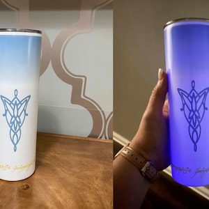 Glow in the Dark Evenstar | 20 oz Steel Tumbler with Reusable Plastic Straw
