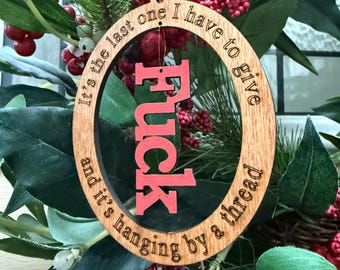 Wooden Fuck Ornament