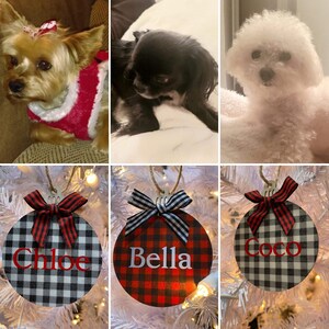 Personalized Buffalo Plaid Christmas Ornament