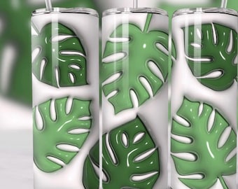 Monstera Leaf Plant Tumbler