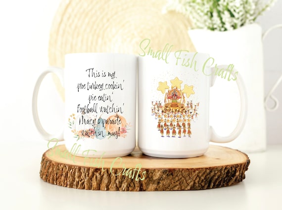 Happy Thanksgiving Coffee Mug, Turkey Day, Macy's Parade, Thanksgiving Decor | Mug 15 oz. Coffee Tea Mug