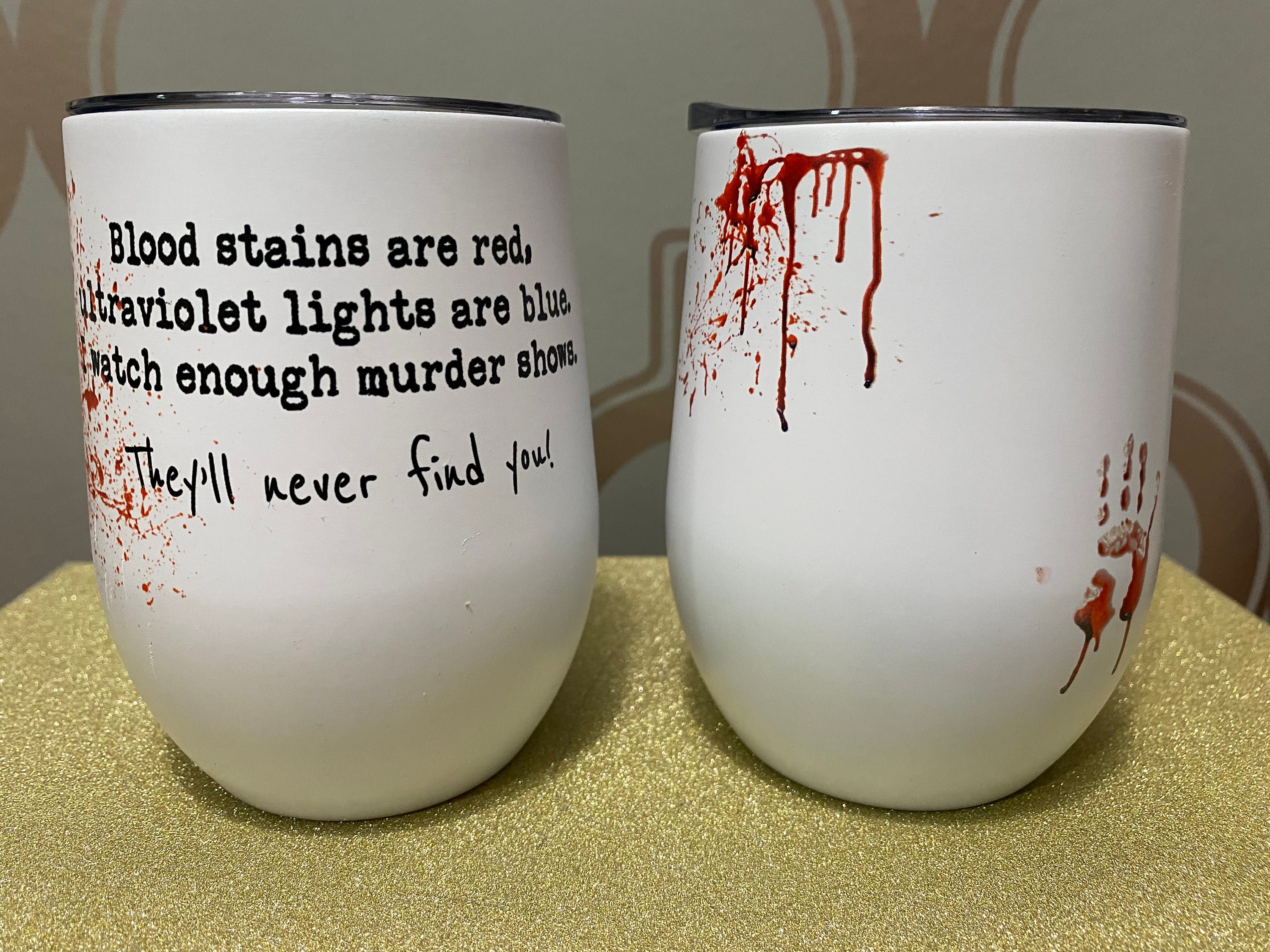 True Crime Wine Cup CUSTOMIZABLE Murder Show Tumbler Crime Etsy