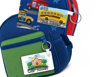Student Safety Rider Backpack Tags