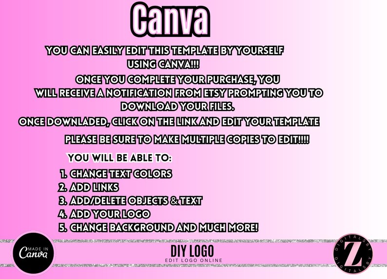 Canva Rebrand Template | Small Business Branding Kit - Etsy