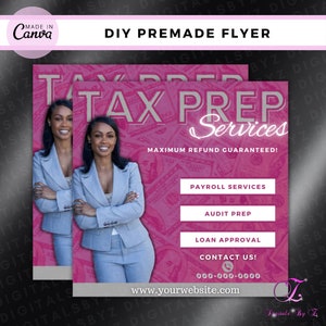 SOCIAL MEDIA FLYER, tax services, tax flyer, instagram flyer, flyer design, tax preparation flyer, tax and credit repair service