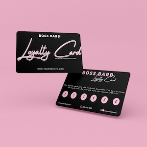 Kleine Business Loyalitätskarte, feminine Loyalitätskarte, bearbeitbare Punch Loyalitätskarte, DIY Beauty Business Lash, Nagel, Haar, Make Up