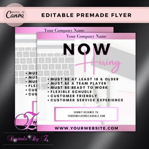 Now Hiring Flyer, Social Media Flyer, Hiring Social Media Flyer