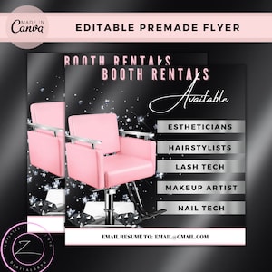 Dépliant de location de stand de bricolage, Dépliant de coiffeur, Dépliant de coiffure, Dépliant Now Hiring, Dépliant de salon de coiffure, Dépliant de médias sociaux, Dépliant de location de stand