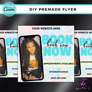 Editable Book Now Flyer, Appointments Available Flyer, Social Media Branding, Book Now Flyer