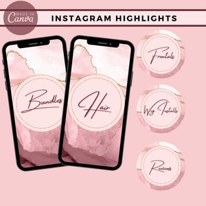 COBERTURAS DE DESTAQUE DO INSTAGRAM, Capas de destaque de blush e ouro, Destaques de histórias do Instagram, Lashes Insta Story, Bundles Insta Story