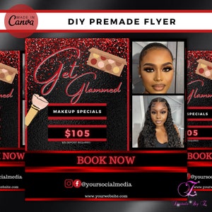 MAKEUP DEAL FLYER, Social Media Flyer, Makeup Flyer, Instagram Post, Canva Template, Diy Makeup Flyer