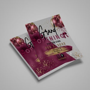 DIY Grand Opening Flyer, Instagram Flyer, Editable Template, Shop Opening Flyer Design, Beauty Hair Boutique