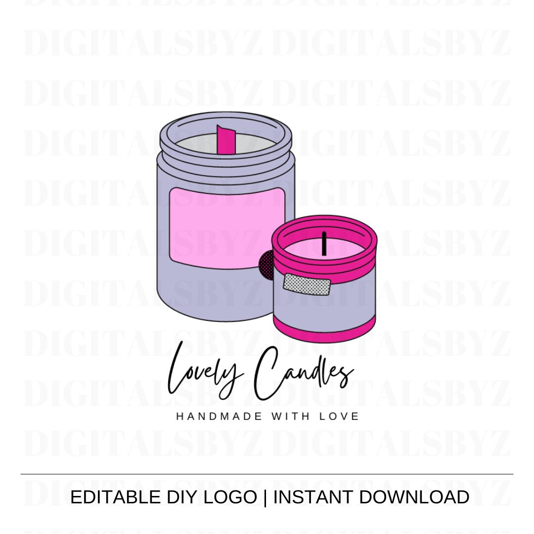 DIY Candle Logo - Premade Small Business Logo - Candle Logo - Wax Melts ...