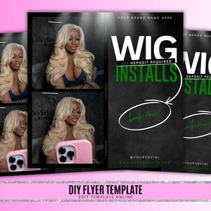Hair Booking Flyer, Book Now Flyer, Wig Install Flyer, Appointments Available Flyer, DIY Booking Flyer, Makeup, Nails, Lashes Flyer