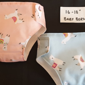 Baby Born Dolls Nappies x2 to fit Baby Born or other 16-18" Doll