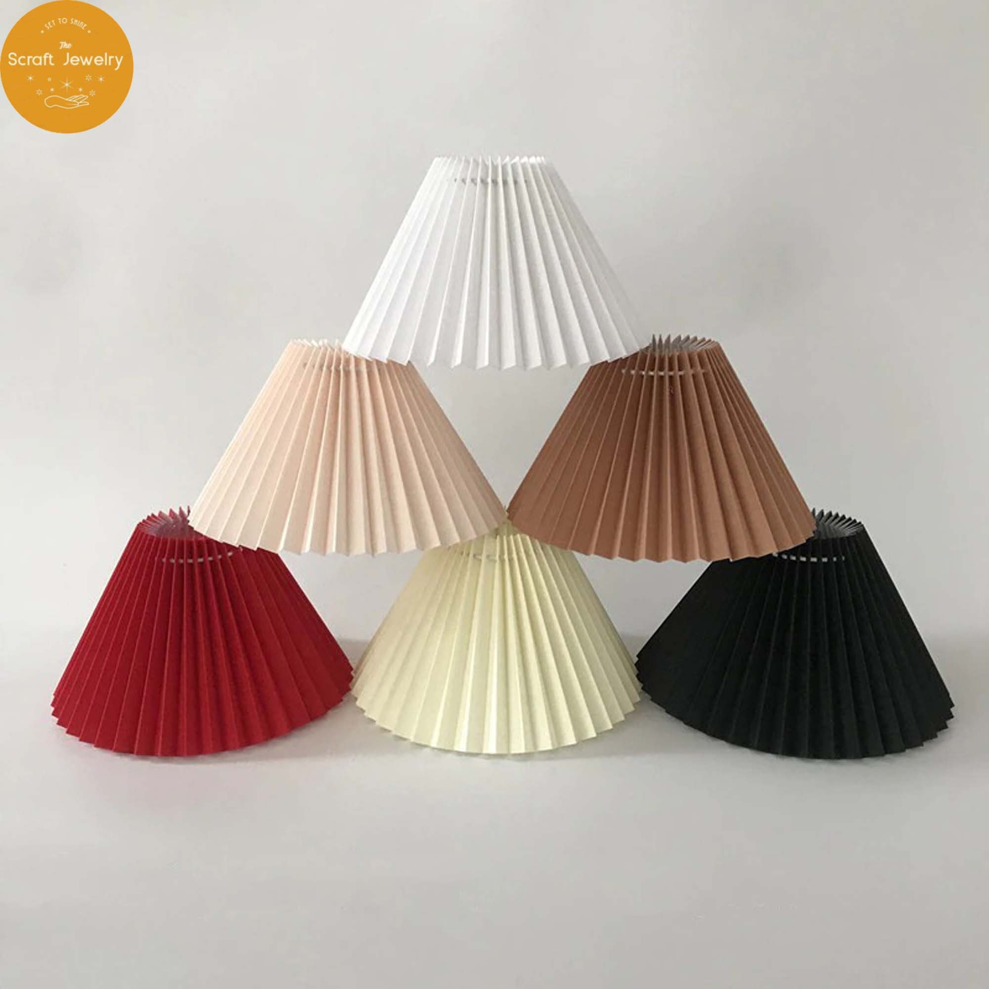 Clip On Lampshade Pleated Lamp Shades drum lamp shade for Etsy
