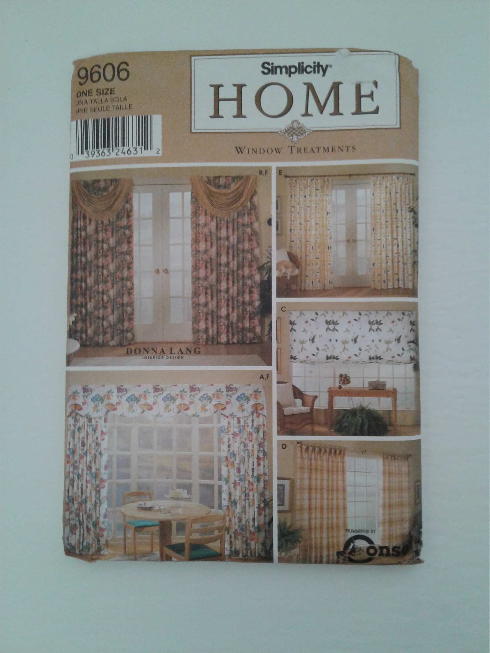 9606 Simplicity Home Curtain Pattern, Vintage 2001, Uncut With
