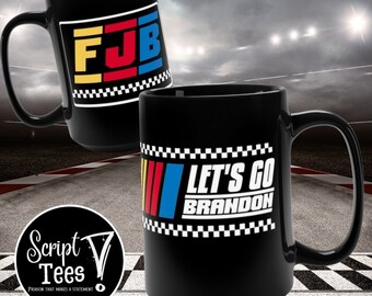 FJB Let's Go Brandon 15oz Large Black Mug